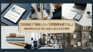 【活用術】『「積読」という罪悪感を捨てる。通勤時間の5分を「聴く読書」に変える生存戦略』